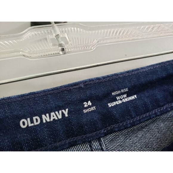 NEW 24 SHORT High-Waisted Wow Super-Skinny Jeans Old Navy 732473 -‎ Petite Plus - Picture 6 of 8